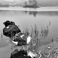 Buy canvas prints of Cumbrian Winter Lakeside   by Alan Barr