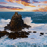 Buy canvas prints of Land's End Sunset by Alan Barr