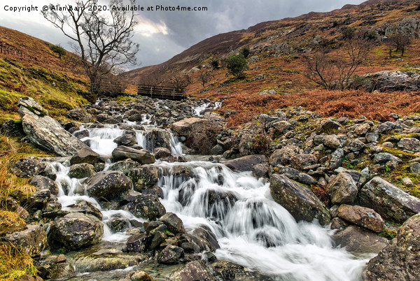 Lake District Cumbrian Mountain Stream Picture Board by Alan Barr