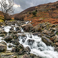 Buy canvas prints of Lake District Cumbrian Mountain Stream by Alan Barr