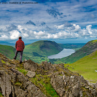 Buy canvas prints of Lake District Great Gable and Wast Water by Alan Barr