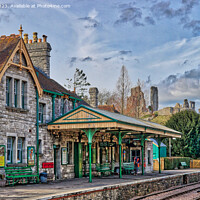 Buy canvas prints of Corfe Castle Railway Station by Art G