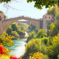 Buy canvas prints of Stari Most by Art G