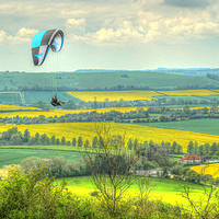 Buy canvas prints of Paragliding at Butser by Art G