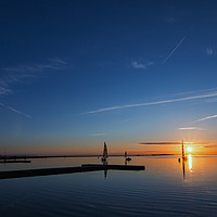 Buy canvas prints of West Kirby Marine Lake Sunset by Graham Morris