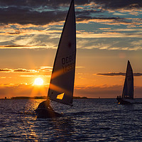 Buy canvas prints of Sunset Sailing by Graham Morris