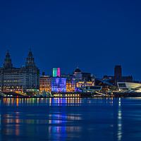 Buy canvas prints of Liverpool Nightscape by Graham Morris