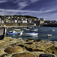 Buy canvas prints of Summer Mousehole Harbour by Dave Massey