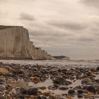 Buy canvas prints of The Seven Sisters, Sussex, England, UK by Michaela Gainey