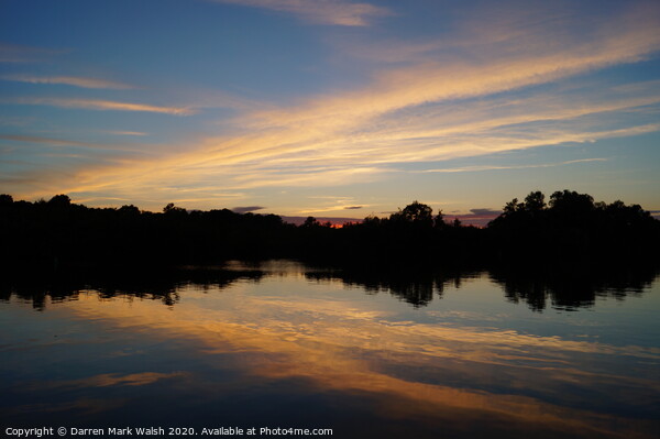 Sunset Reflection Picture Board by Darren Mark Walsh