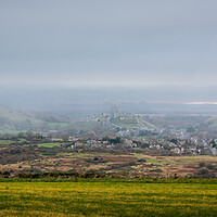 Buy canvas prints of Corfe Castle, panoramic by Alan Jackson