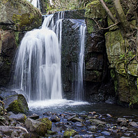 Buy canvas prints of Lumsdale Falls Pool by Jennifer Higgs