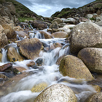 Buy canvas prints of Stream Into Porth Nanven by Jennifer Higgs