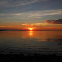 Buy canvas prints of Morecambe Bay Sunset by Lauren Crawford