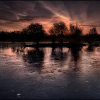 Buy canvas prints of Frozen lake in winter by Nick Lukey