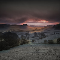 Buy canvas prints of Winter Sunrise Alsop en le Dale by Nick Lukey