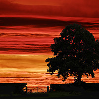 Buy canvas prints of Spectacular sunset in the Derbyshire dales by Nick Lukey