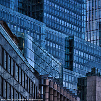 Buy canvas prints of Abstract glass building city of London by Nick Lukey