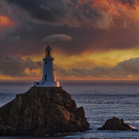 Buy canvas prints of Le Corbiere Lighthouse  Jersey by Nick Lukey
