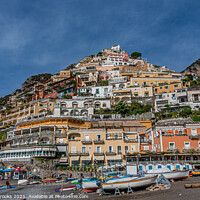 Buy canvas prints of Positano from the Beach by Darryl Brooks
