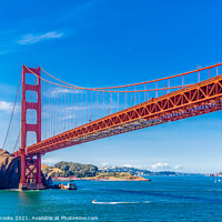 Buy canvas prints of Golden Gate on Clear Day by Darryl Brooks