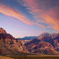 Buy canvas prints of Bands of Colored Mountains in Red Rock Canyon by Darryl Brooks