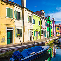 Buy canvas prints of Boats in Burano by Darryl Brooks
