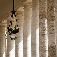Buy canvas prints of Lamp and Columns at Saint Peters by Darryl Brooks