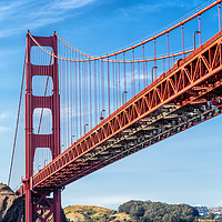 Buy canvas prints of Tower on Golden Gate Bridge by Darryl Brooks
