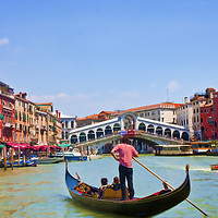 Buy canvas prints of Gondola in Venice Canal by Darryl Brooks