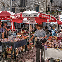 Buy canvas prints of Dubrovnik Market by Darryl Brooks