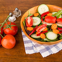 Buy canvas prints of Garden Salad with Vine Tomatoes by Darryl Brooks