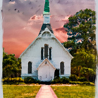 Buy canvas prints of Path to Chapel by Darryl Brooks