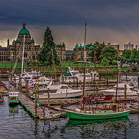 Buy canvas prints of Harbor and Parliament Building by Darryl Brooks