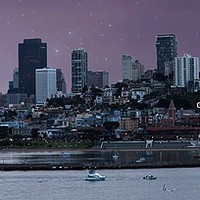 Buy canvas prints of San Francisco by Night by Darryl Brooks