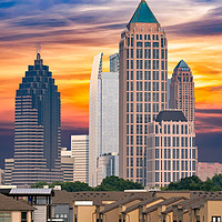 Buy canvas prints of Atlanta at Sunrise by Darryl Brooks