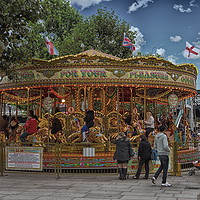Buy canvas prints of Carousel in London by Darryl Brooks