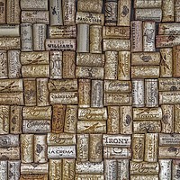 Buy canvas prints of Champagne Corks on Wall by Darryl Brooks