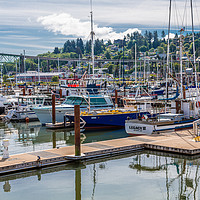 Buy canvas prints of Astoria Oregon Marina by Darryl Brooks