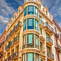 Buy canvas prints of Corner Building with Round Windows by Darryl Brooks