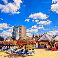 Buy canvas prints of Cozumel Beach Bar and Hotel by Darryl Brooks