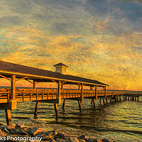 Buy canvas prints of Empty Pier at Sunrise by Darryl Brooks
