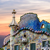 Buy canvas prints of Gaudi Facade by Darryl Brooks