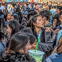 Buy canvas prints of Crowds at Night Market by Darryl Brooks