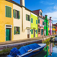Buy canvas prints of Boats in Burano by Darryl Brooks