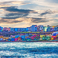 Buy canvas prints of Colorful Village on Coast of San Juan by Darryl Brooks
