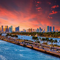 Buy canvas prints of Leaving Miami for the Beach by Darryl Brooks