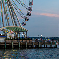 Buy canvas prints of Great Wheel at Dusk by Darryl Brooks