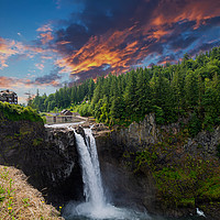 Buy canvas prints of Snoqualmie Falls Early Morning by Darryl Brooks
