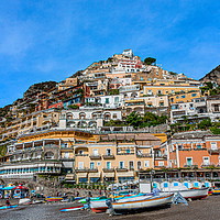 Buy canvas prints of Positano from the Beach by Darryl Brooks